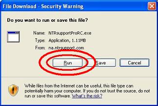 File Download - Click "Run"