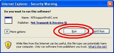 Security Warning - Click "Run"